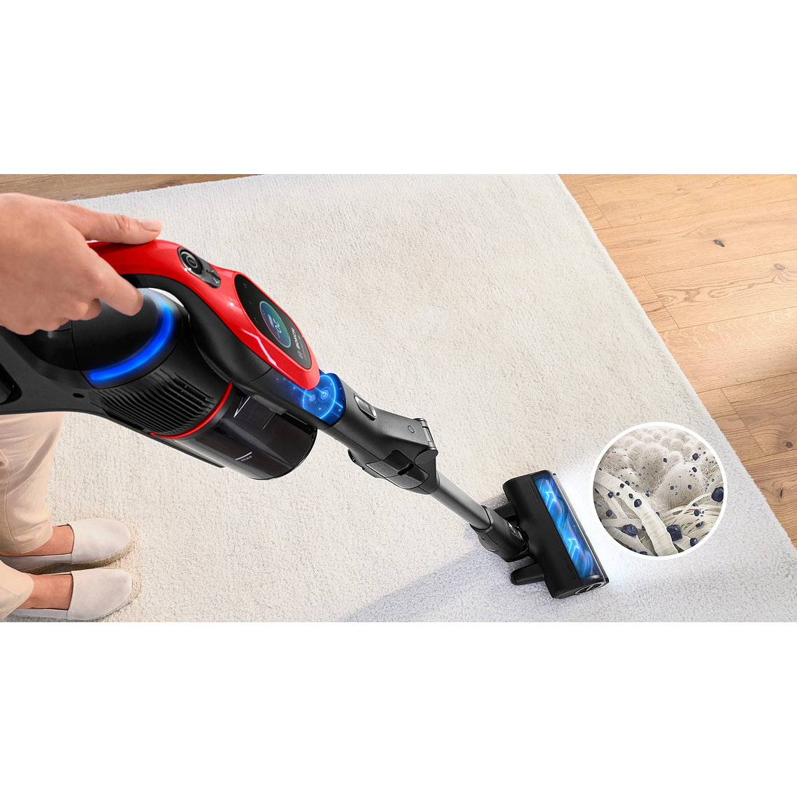 Aspiradora BOSCH sin cable Unlimited 10 Pro Animal Rojo 5