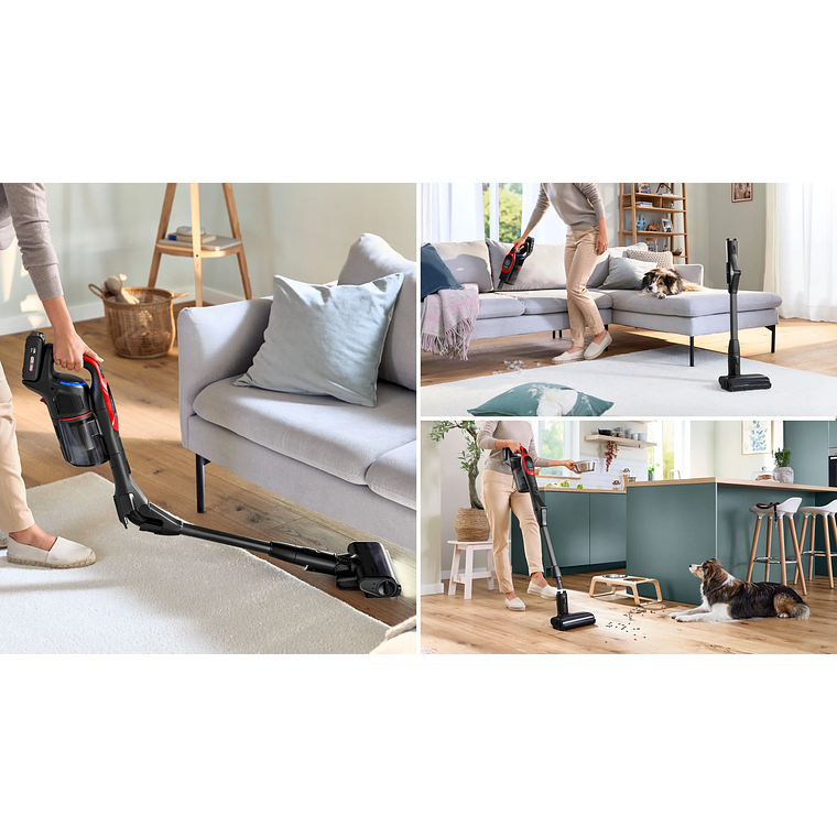 Aspiradora BOSCH sin cable Unlimited 10 Pro Animal Rojo 16