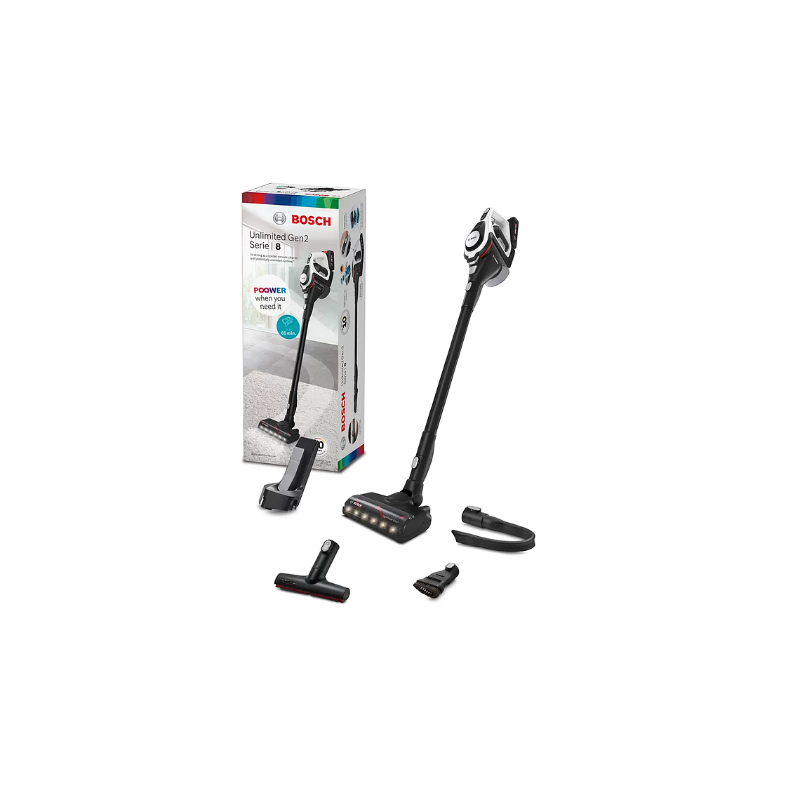 Aspiradora BOSCH sin cable Unlimited 8 GEN2 Blanco 2