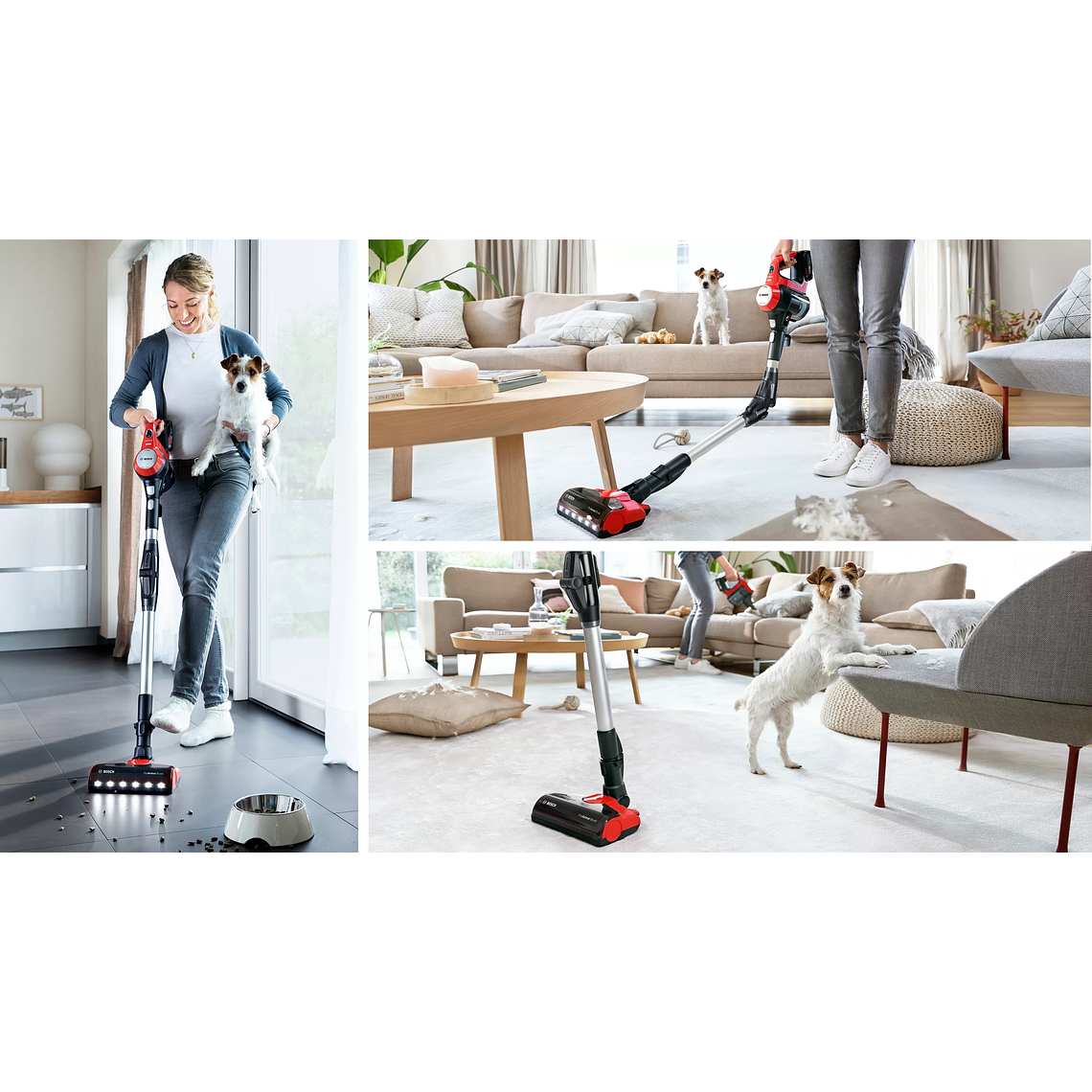 Aspiradora BOSCH sin cable Unlimited 7 Pro Animal Rojo 5