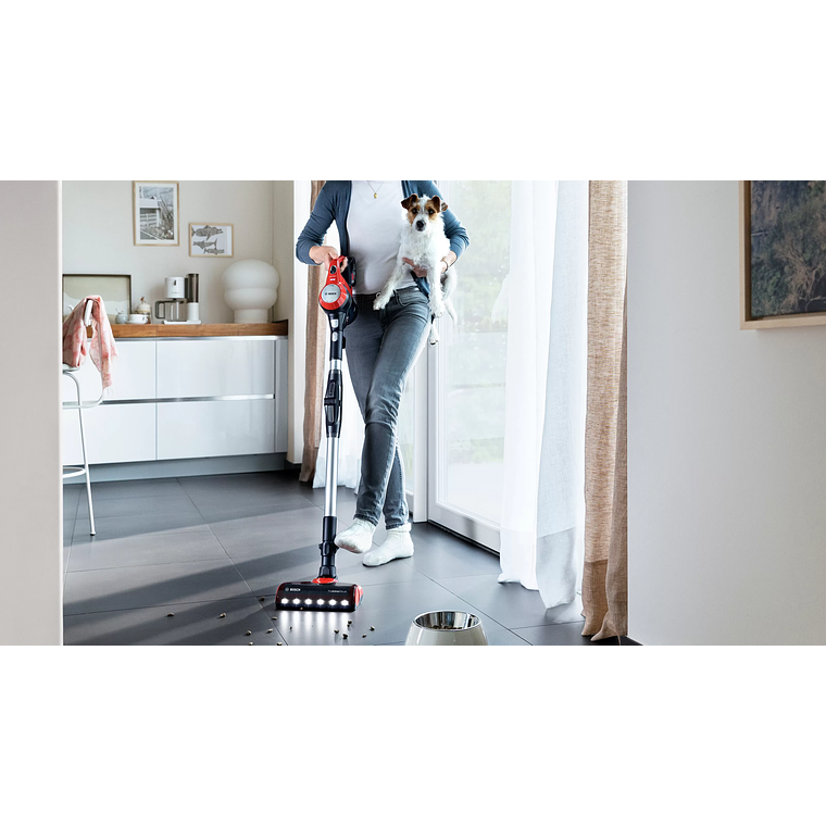 Aspiradora BOSCH sin cable Unlimited 7 Pro Animal Rojo 8