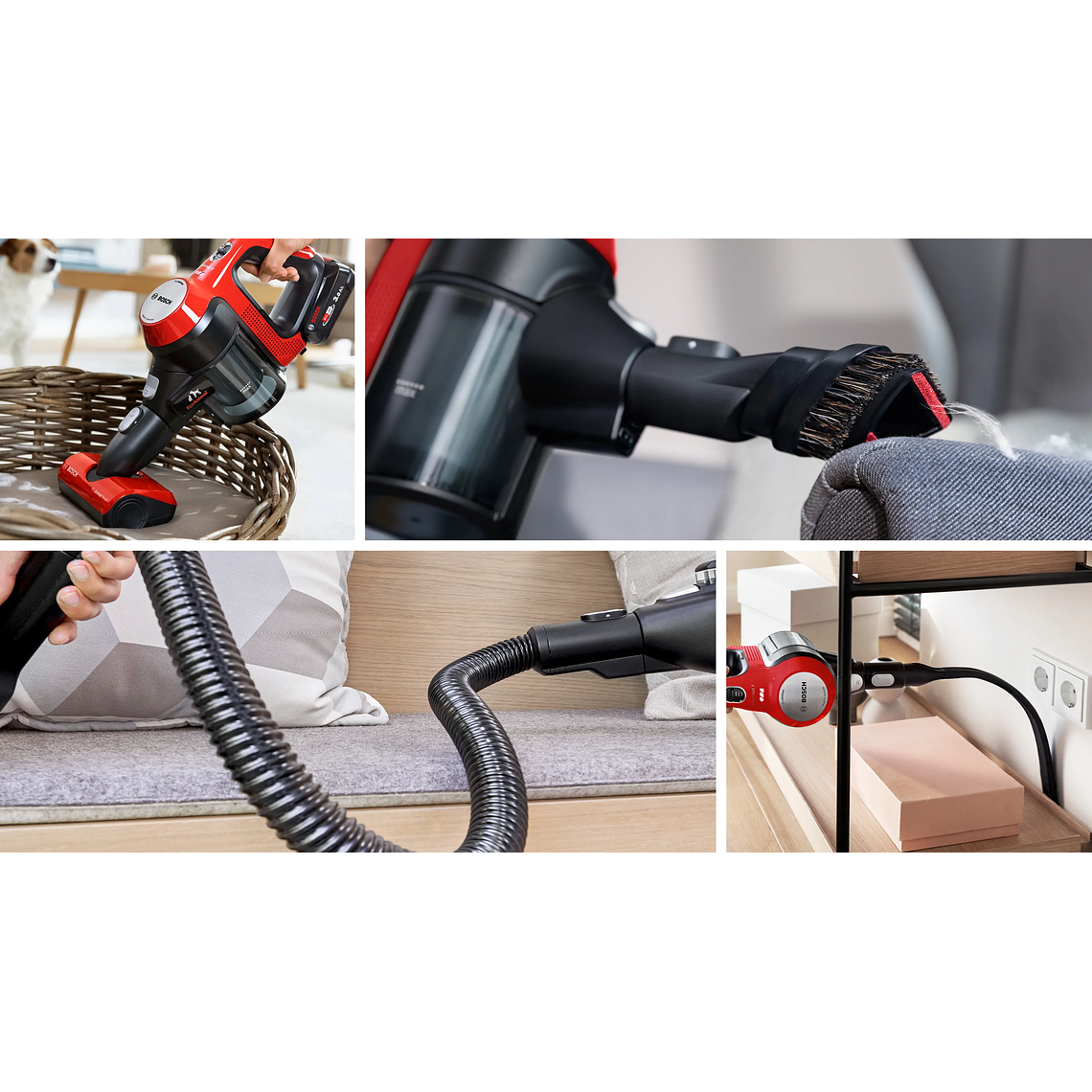 Aspiradora BOSCH sin cable Unlimited 7 Pro Animal Rojo 14