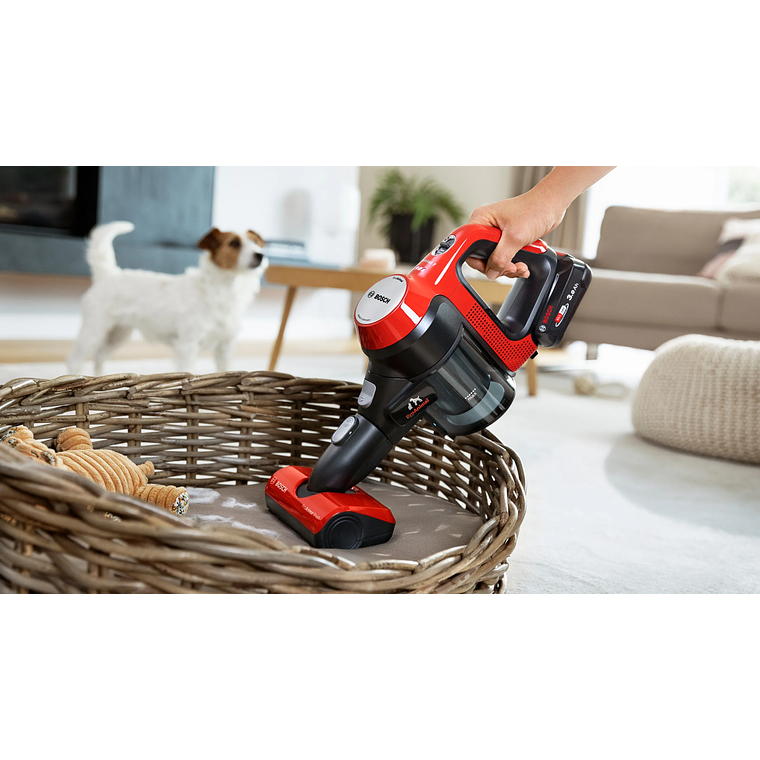 Aspiradora BOSCH sin cable Unlimited 7 Pro Animal Rojo 16