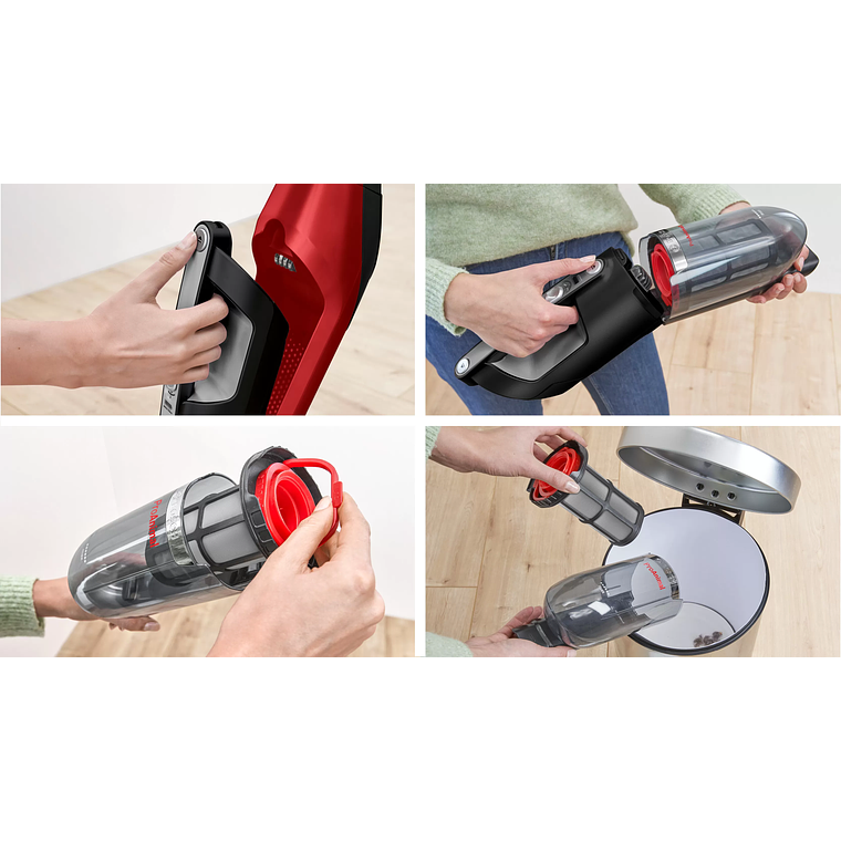 Serie 4 Aspiradora BOSCH sin cable Flexxo Gen2 28Vmax ProAnimal Rojo 8