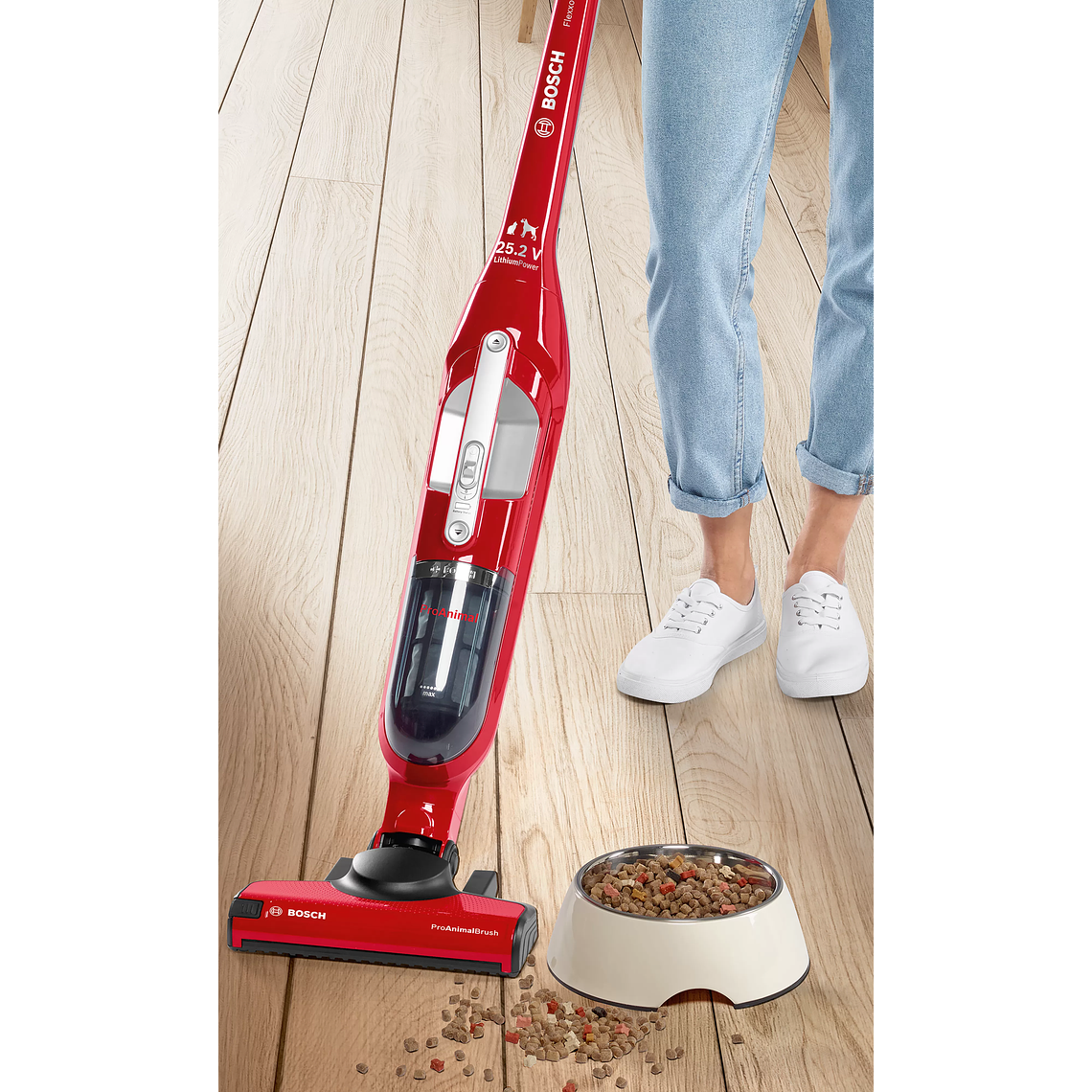 Serie 4 Aspiradora BOSCH sin cable Flexxo 25.2V Rojo 6