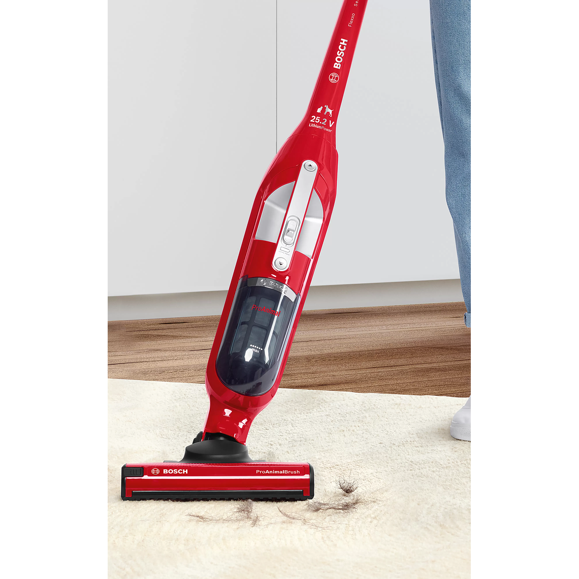 Serie 4 Aspiradora BOSCH sin cable Flexxo 25.2V Rojo 12