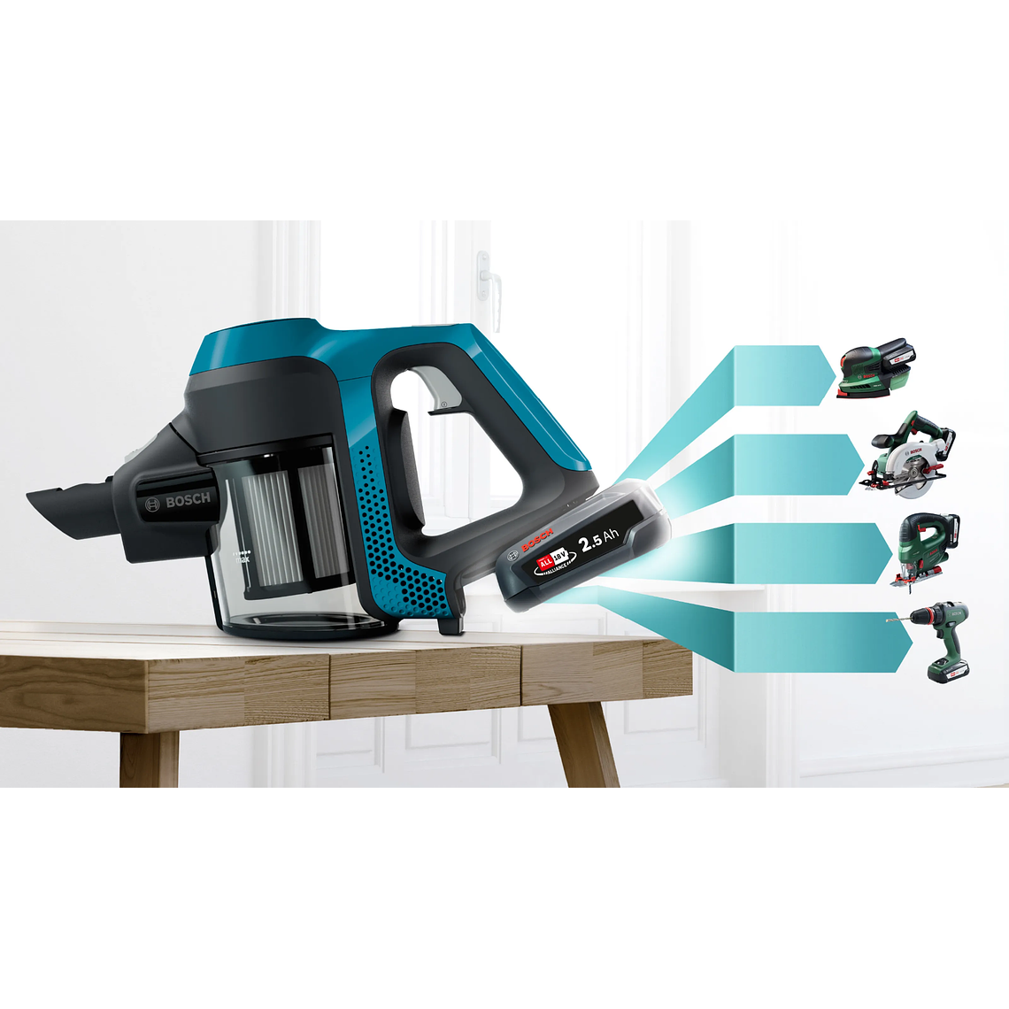 Aspiradora Bosch sin cable Unlimited 6 Azul 5