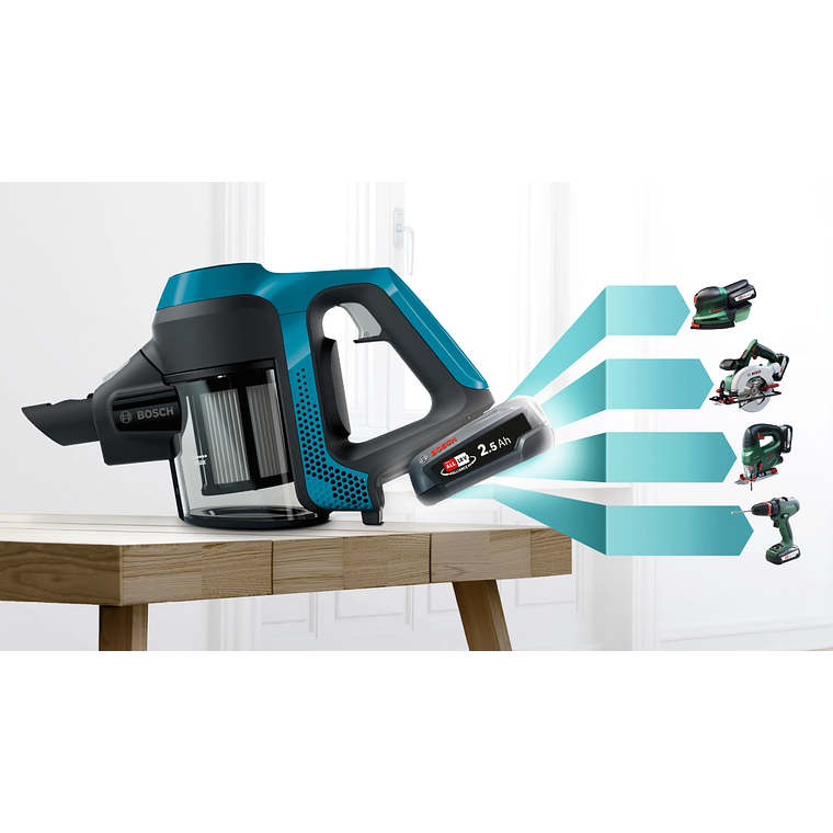 Aspiradora Bosch sin cable Unlimited 6 Azul 5