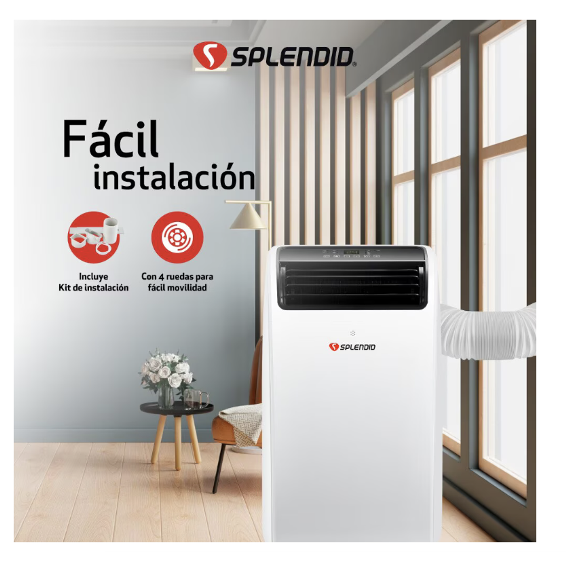 Aire Acondicionado portátil 14000 BTU Frío/Calor WiFi