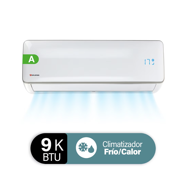 AIRE ACONDICIONADO SPLIT 9000BTU ON/OFF SPLENDID 1
