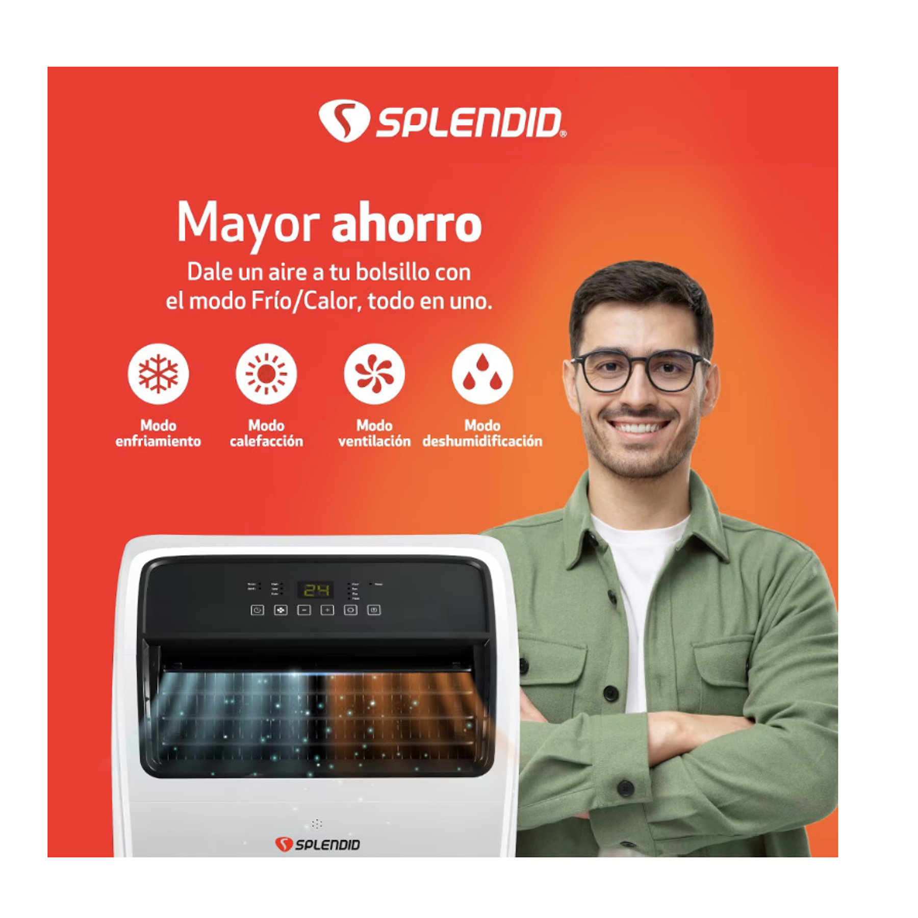 Aire acondicionado portátil 12000 BTU Frío/Calor WiFi