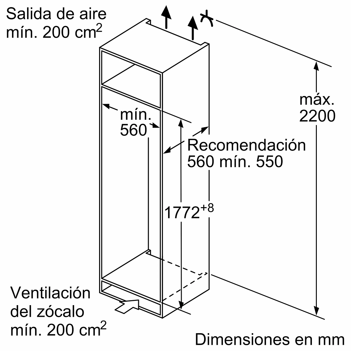 Refrigerador Panelado 177.5 X 56 CM BALAY 6