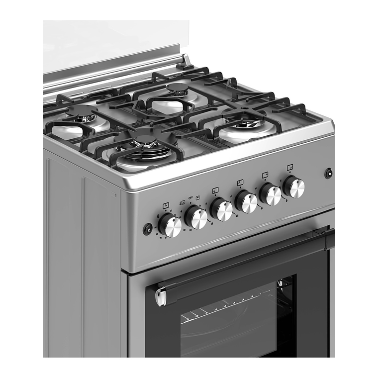 Cocina de Gas ALPHA VULCANO LUX-60 Inox GAS NATURAL 2