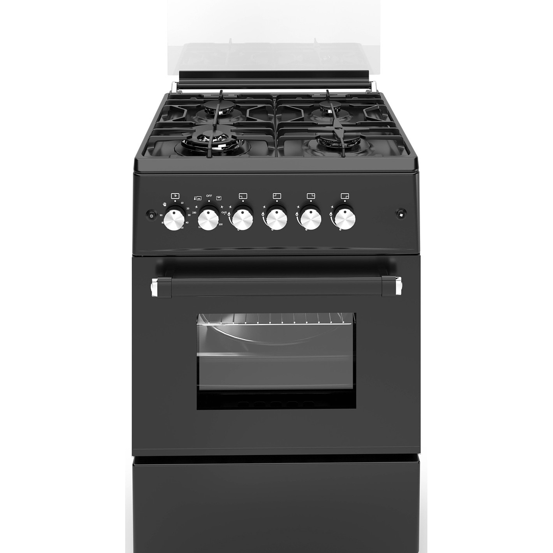 Cocina de Gas VULCANO ELITE-60 Negro Mate Gas Licuado 1