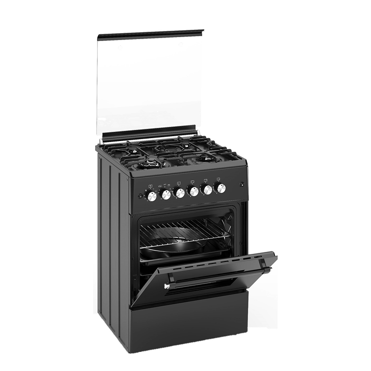 Cocina de Gas VULCANO ELITE-60 Negro Mate Gas Licuado 3