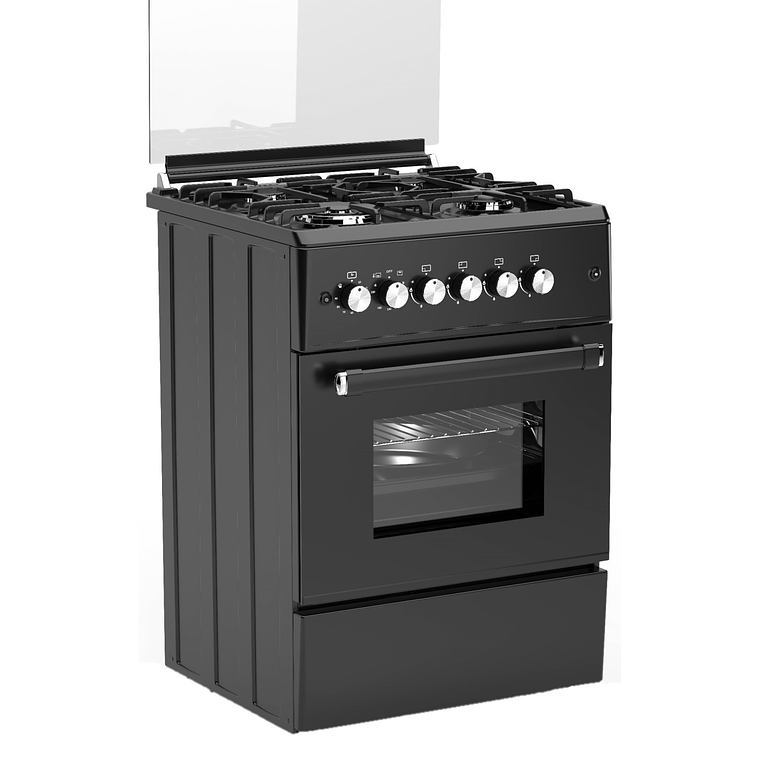 Cocina de Gas VULCANO ELITE-60 Negro Mate Gas Natural 4