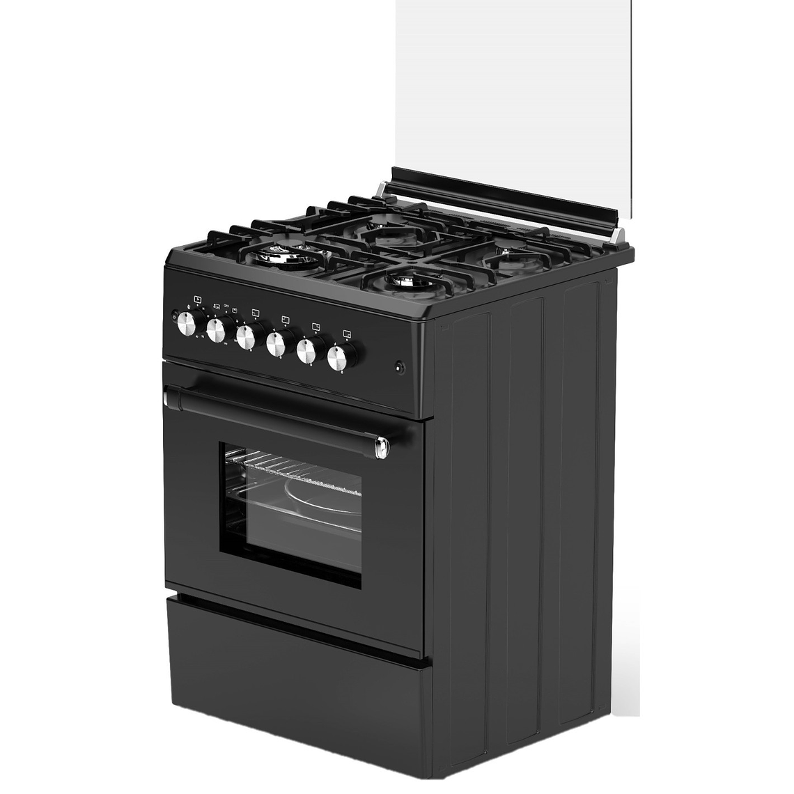 Cocina de Gas VULCANO ELITE-60 Negro Mate Gas Natural 6