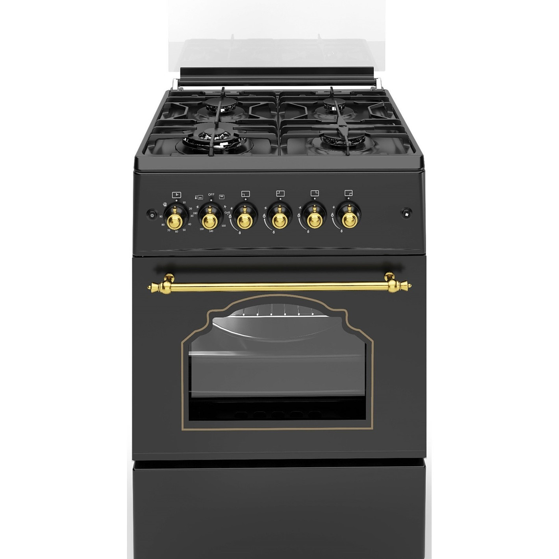 Cocina de Gas VULCANO GOLD-60 Rustica Oro Gas Licuado 1