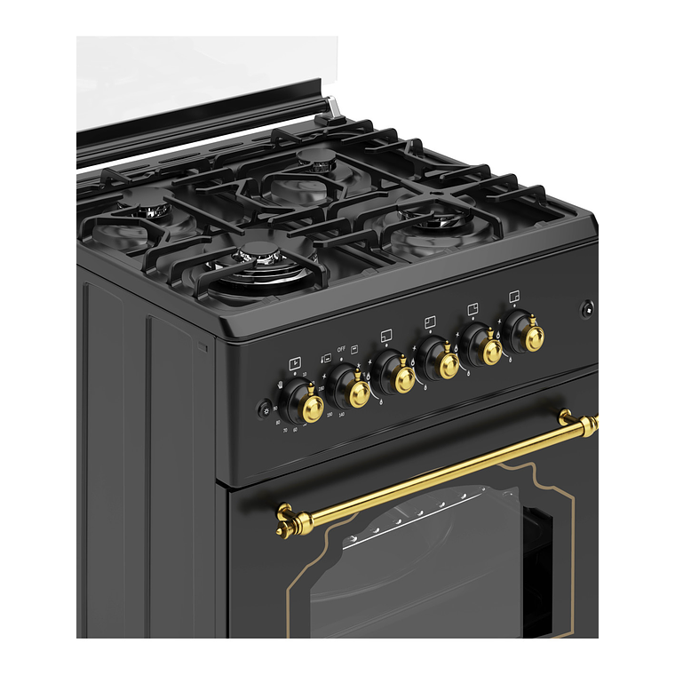 Cocina de Gas VULCANO GOLD-60 Rustica Oro Gas Natural  2