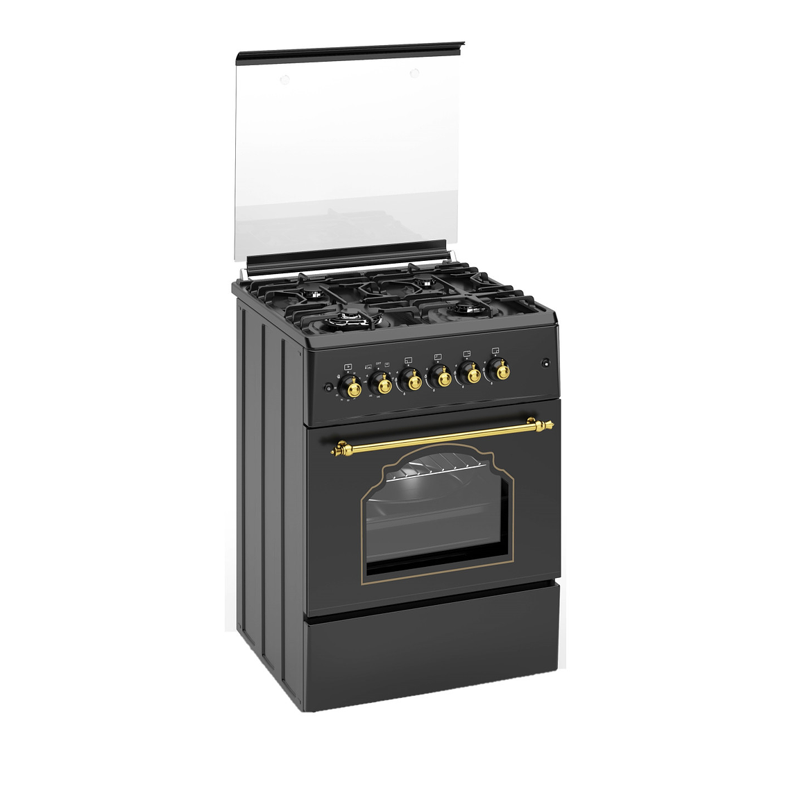 Cocina de Gas VULCANO GOLD-60 Rustica Oro Gas Natural  3