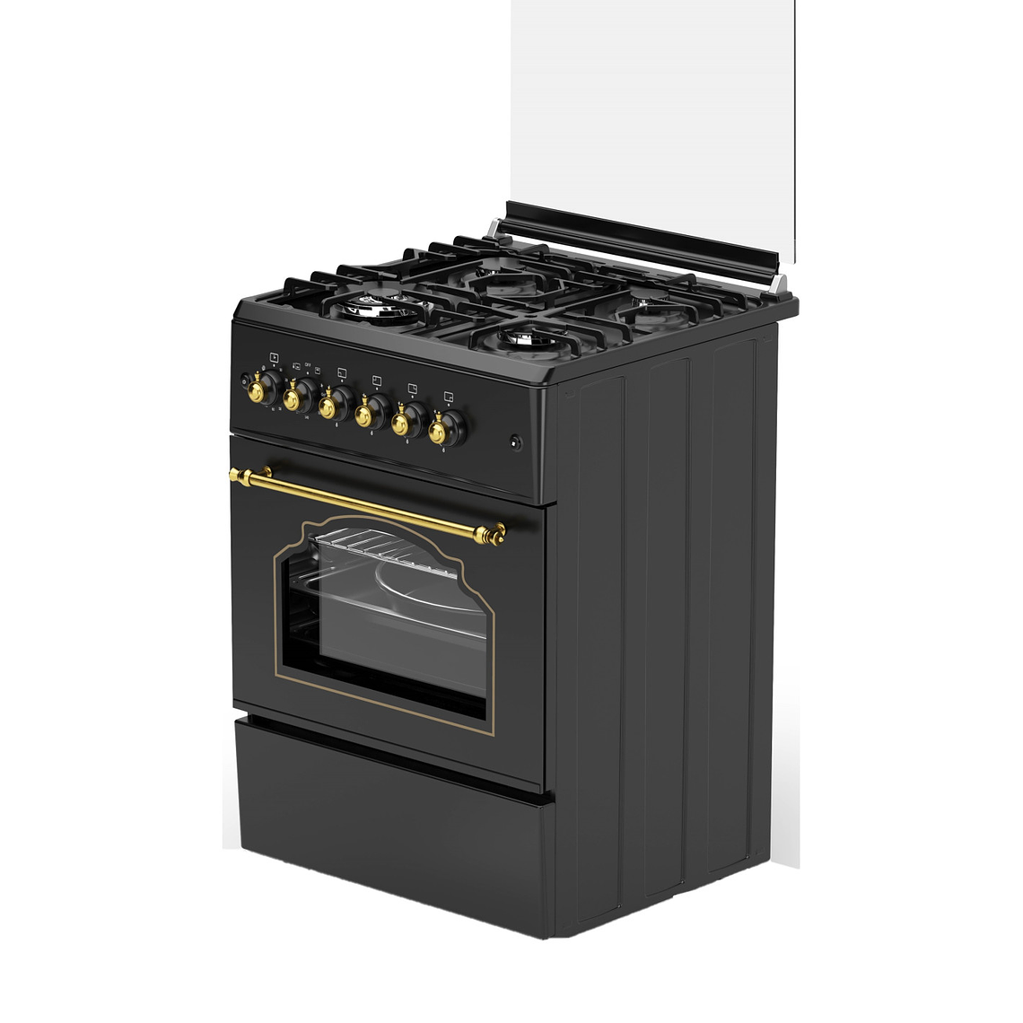 Cocina de Gas VULCANO GOLD-60 Rustica Oro Gas Natural  6