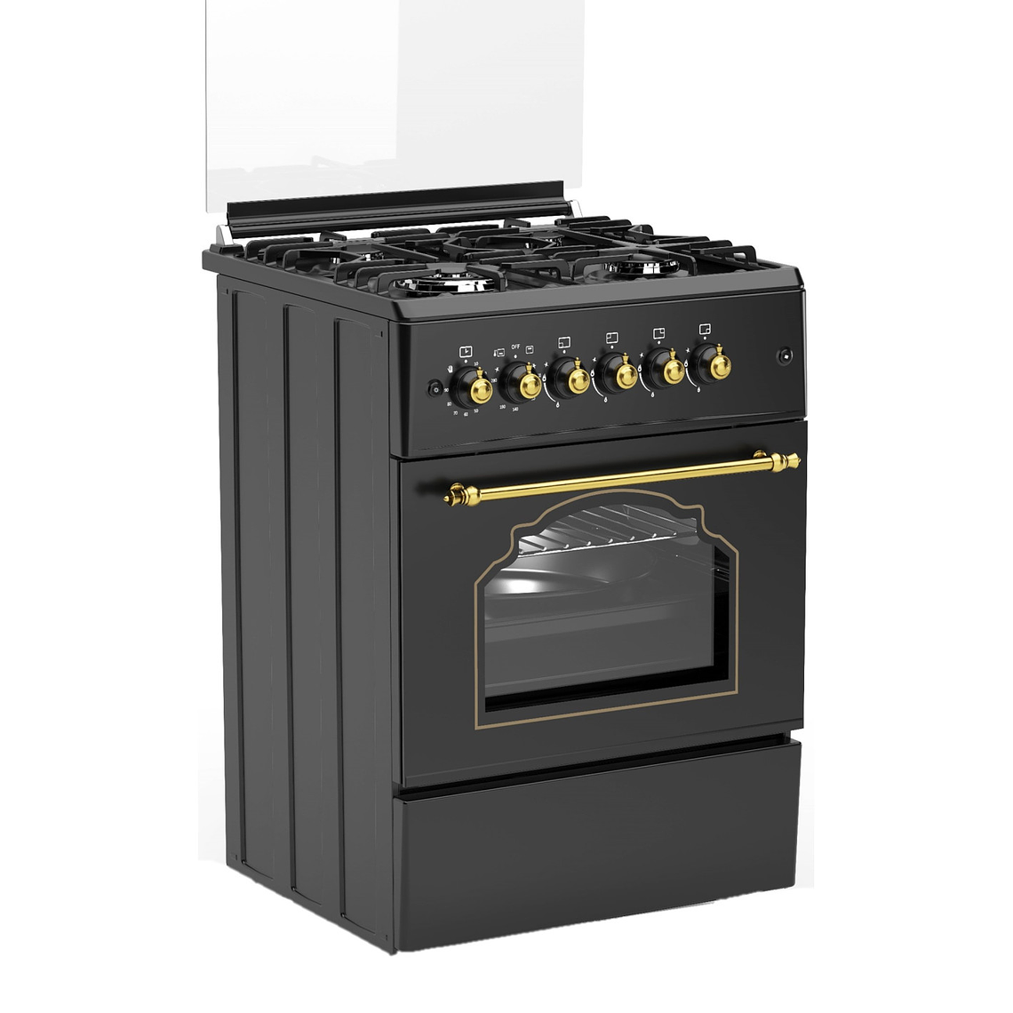 Cocina de Gas VULCANO GOLD-60 Rustica Oro Gas Natural  7