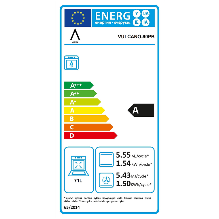 Cocina de Gas VULCANO LUX-90CM Gas Natural 4