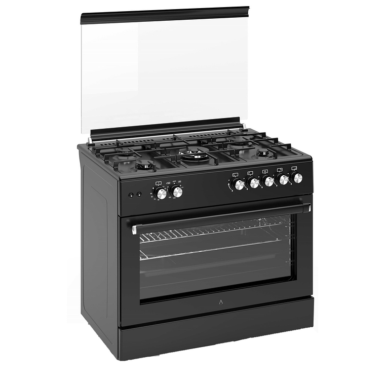 Cocina de Gas VULCANO ELITE 90 CM Negro Mate Gas Licuado 3