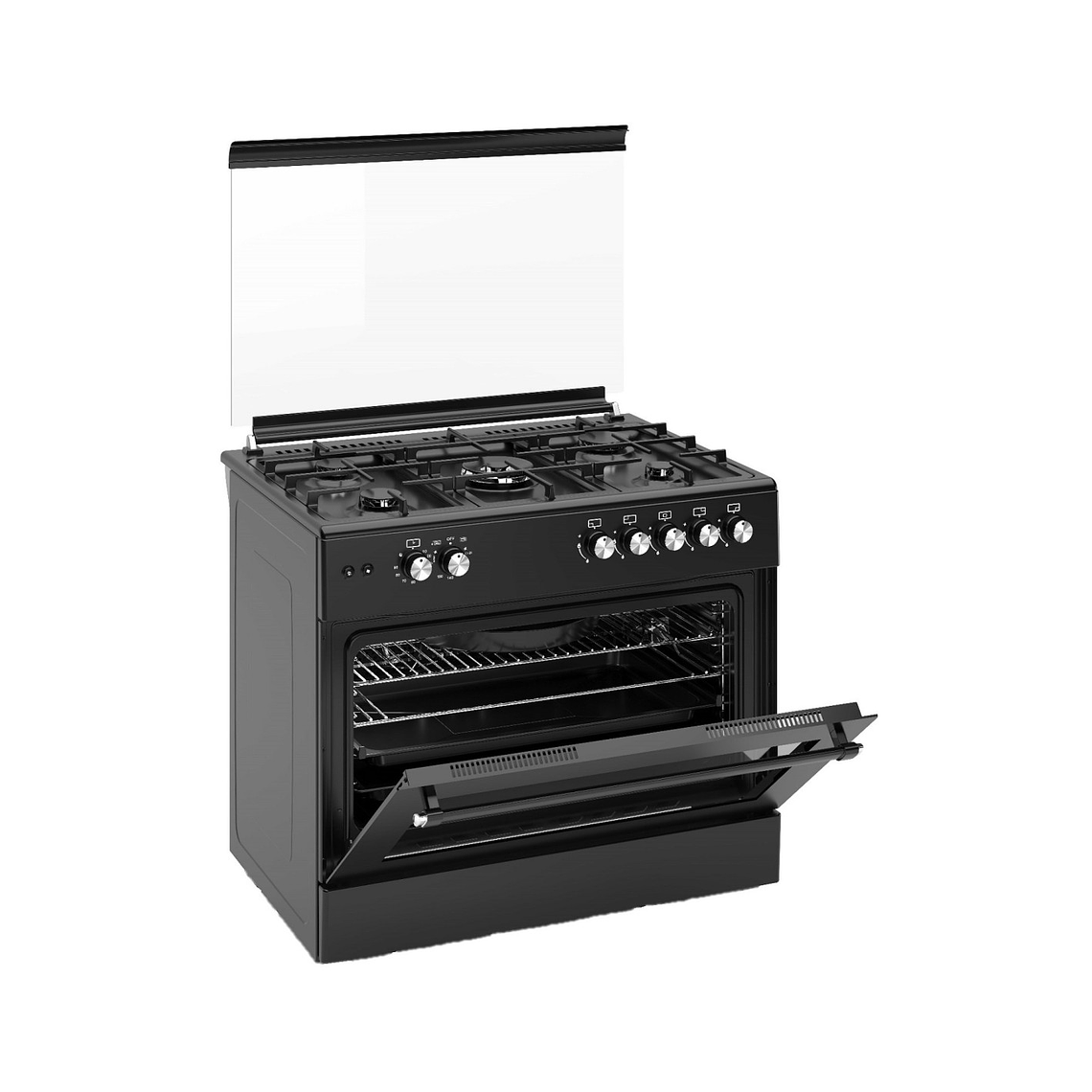 Cocina de Gas VULCANO ELITE 90 CM Negro Mate Gas Licuado 4