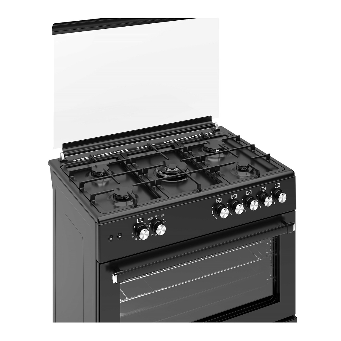 Cocina de Gas VULCANO ELITE 90 CM Negro Mate Gas Natural 2