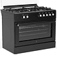 Cocina de Gas VULCANO ELITE 90 CM Negro Mate Gas Natural - Miniatura 5