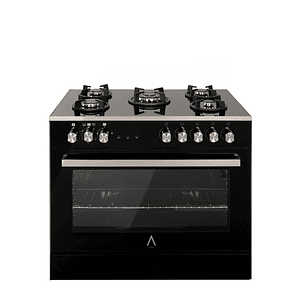 Cocina de Gas VULCANO ELITE PRO 90 CM Cristal Negro Gas Natural