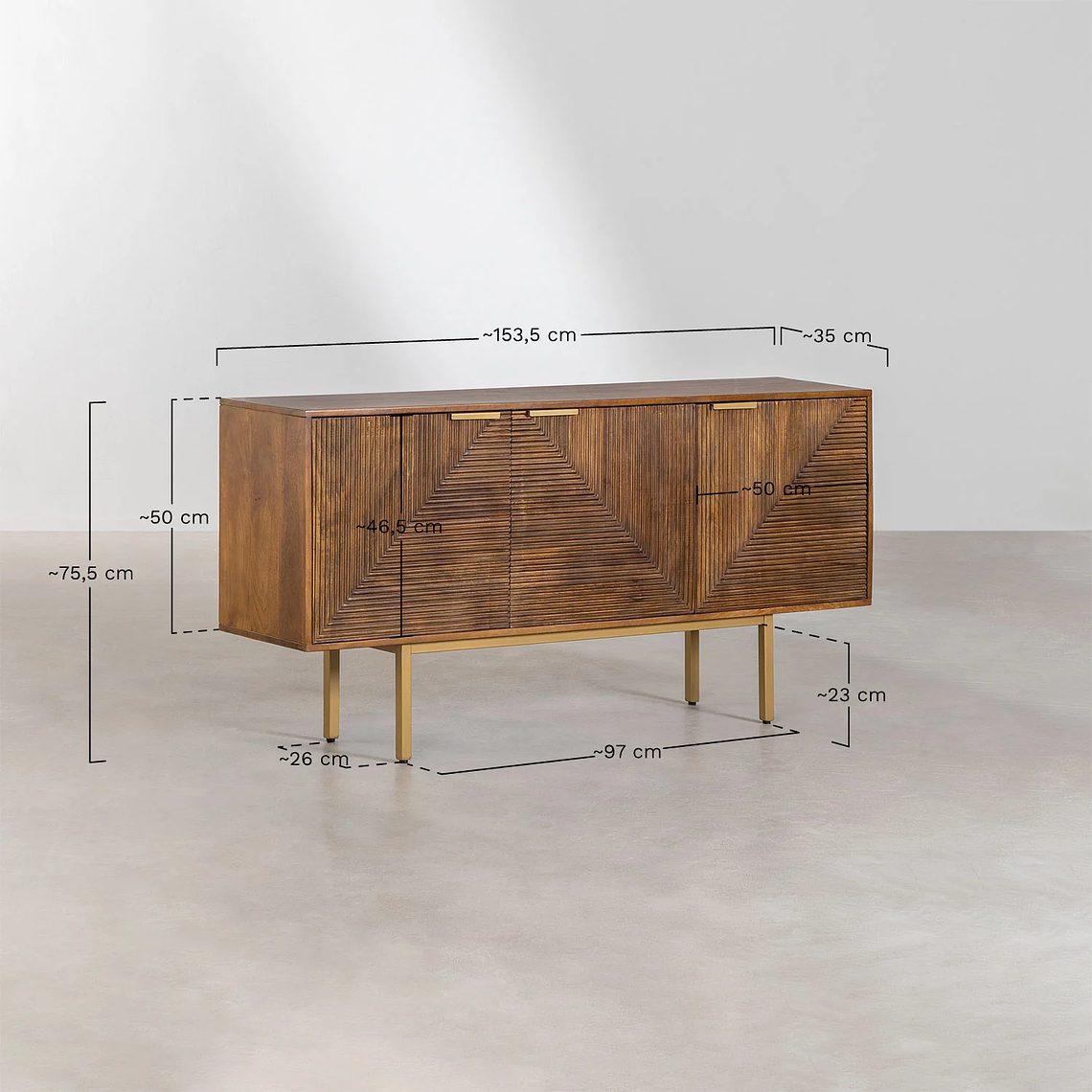 Buffet en Madera Mango Baty 153 cm 8