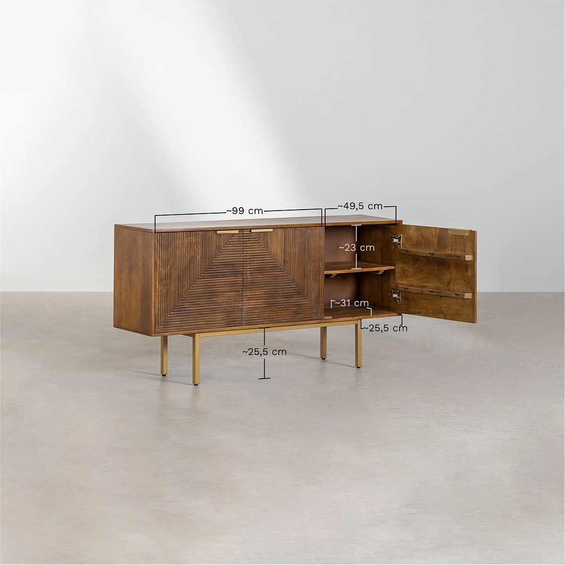 Buffet en Madera Mango Baty 153 cm 9