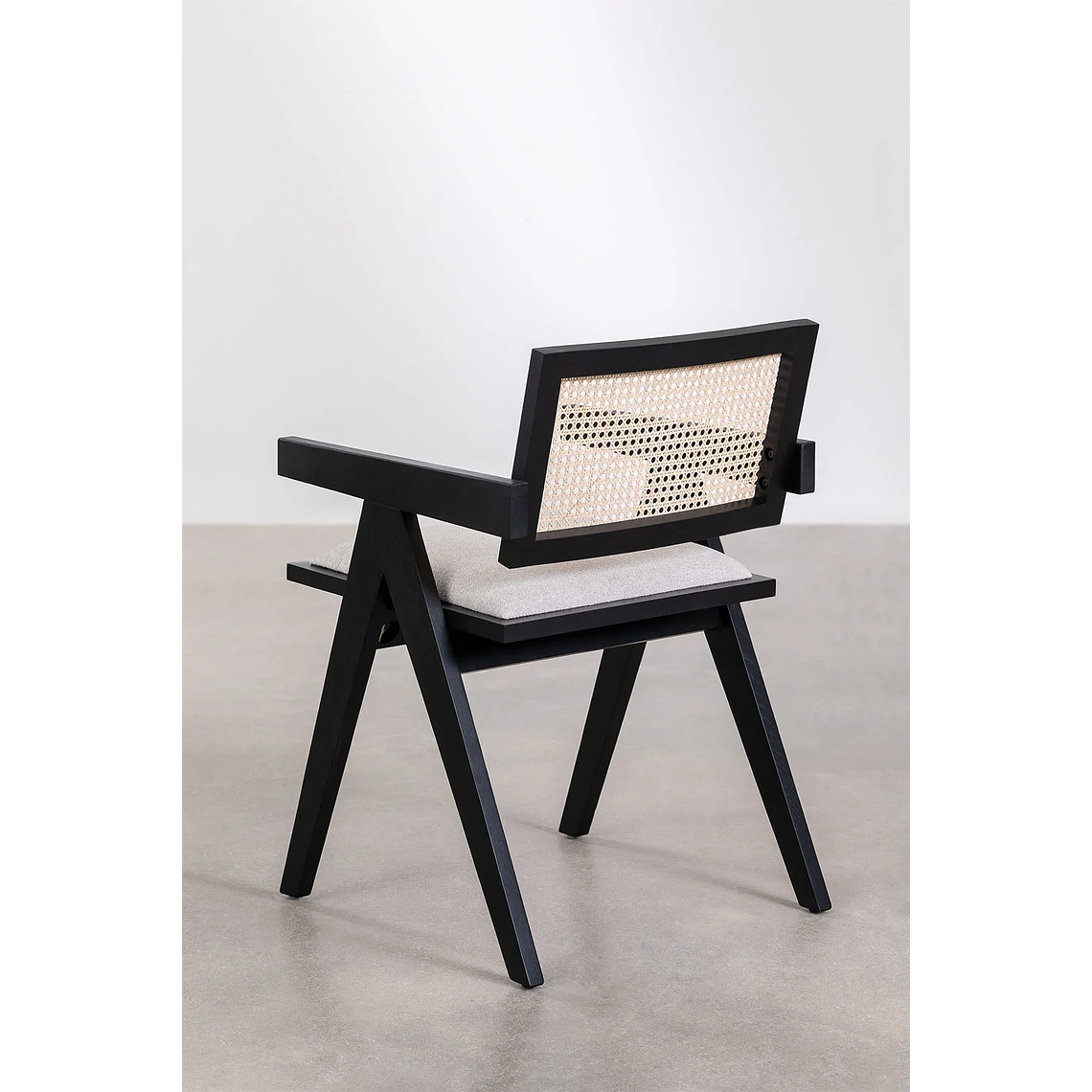 Silla de Comedor en Madera de Fresno Tapizada con Reposabrazos Lali 6