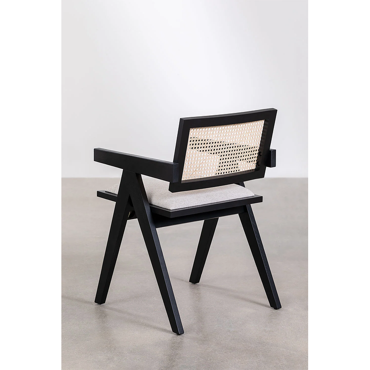 Silla de Comedor en Madera de Fresno Tapizada con Reposabrazos Lali 6