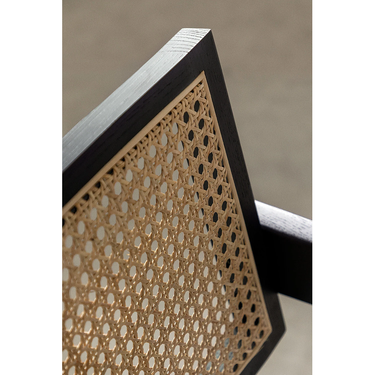 Silla de Comedor en Madera de Fresno Tapizada con Reposabrazos Lali Pack 2 Unidades 3