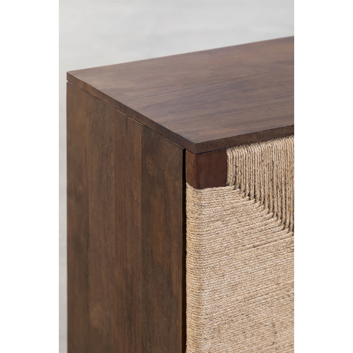 Buffet en madera de mango y yute Evans 160 cm 5