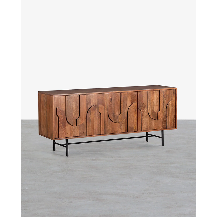 BUFFET BAJO 3 PUERTAS DE MADERA DE MANGO LENAN 160 CM 1