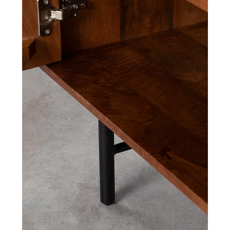 BUFFET BAJO 3 PUERTAS DE MADERA DE MANGO LENAN 160 CM 7