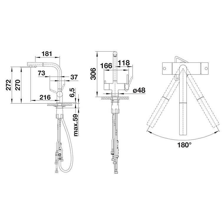 Grifería Blanco Fontas S II Negro 2