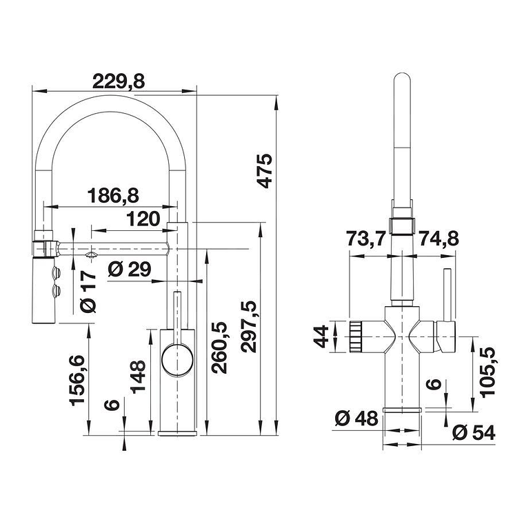 Grifería Blanco CATRIS-S Flexo 2
