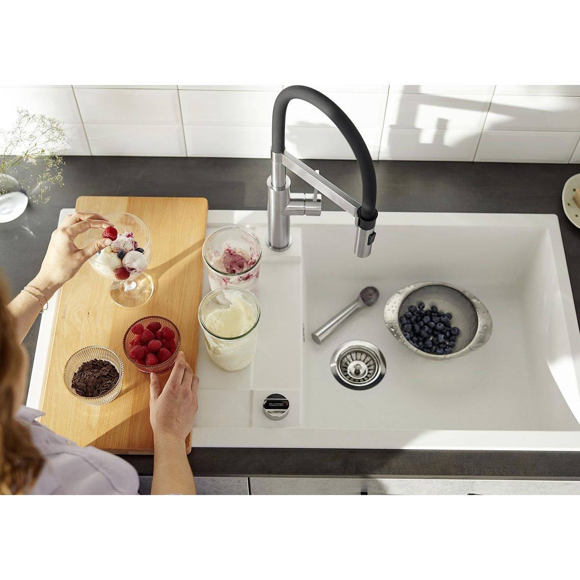 Grifería Blanco Blanco Sonea S  3