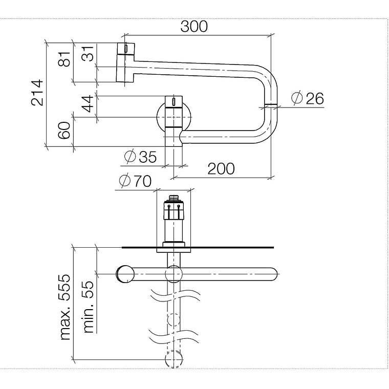 Grifería Articulada de Pared Dornbrach Cromo 3