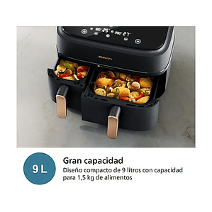 Freidora de aire Philips Airfryer Doble cesta 6/3 lts