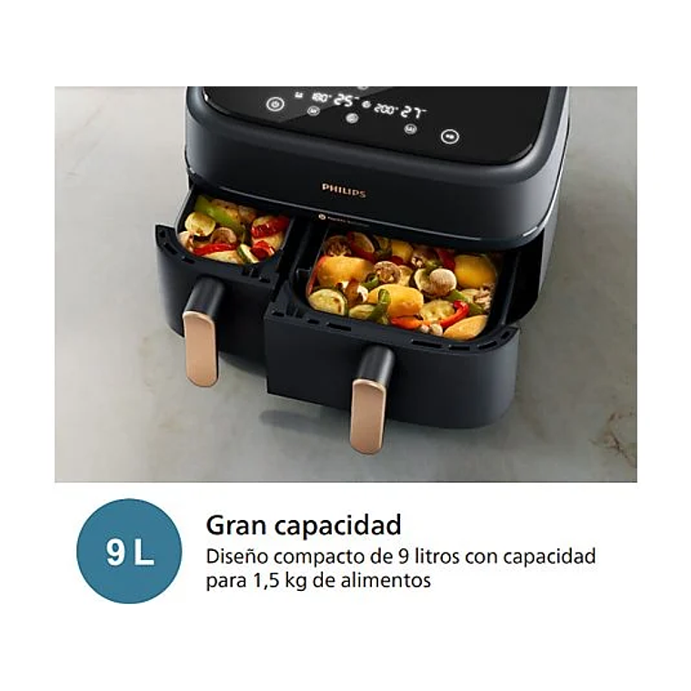Freidora de aire Philips Airfryer Doble cesta 6/3 lts 2