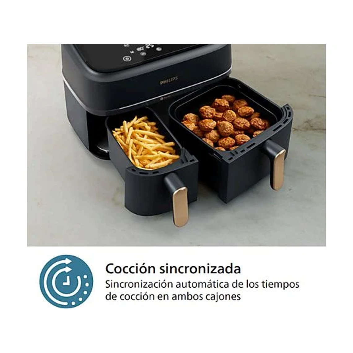 Freidora de aire Philips Airfryer Doble cesta 6/3 lts 5