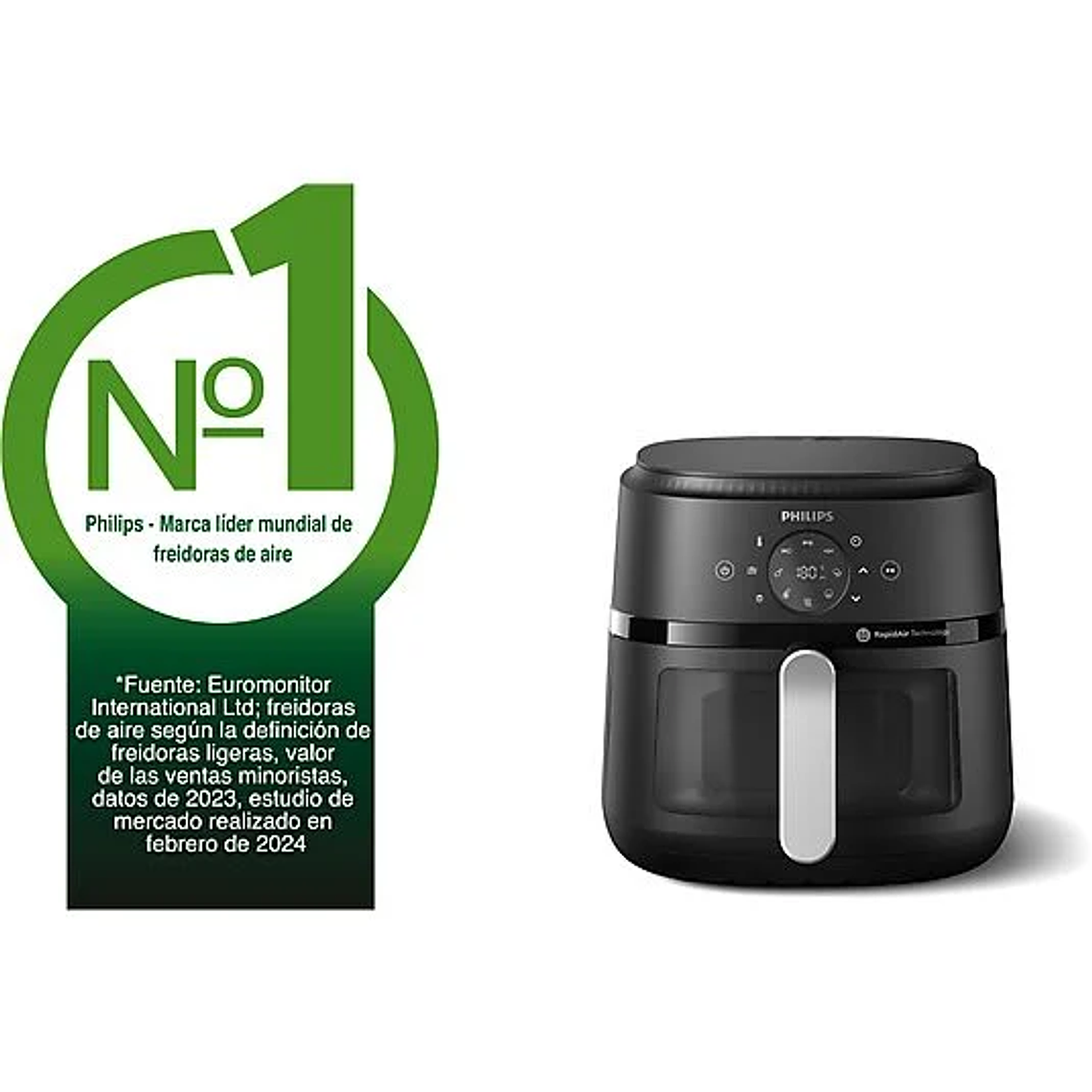 Freidora de aire Philips Airfryer con Ventanta 6.2 lts 2