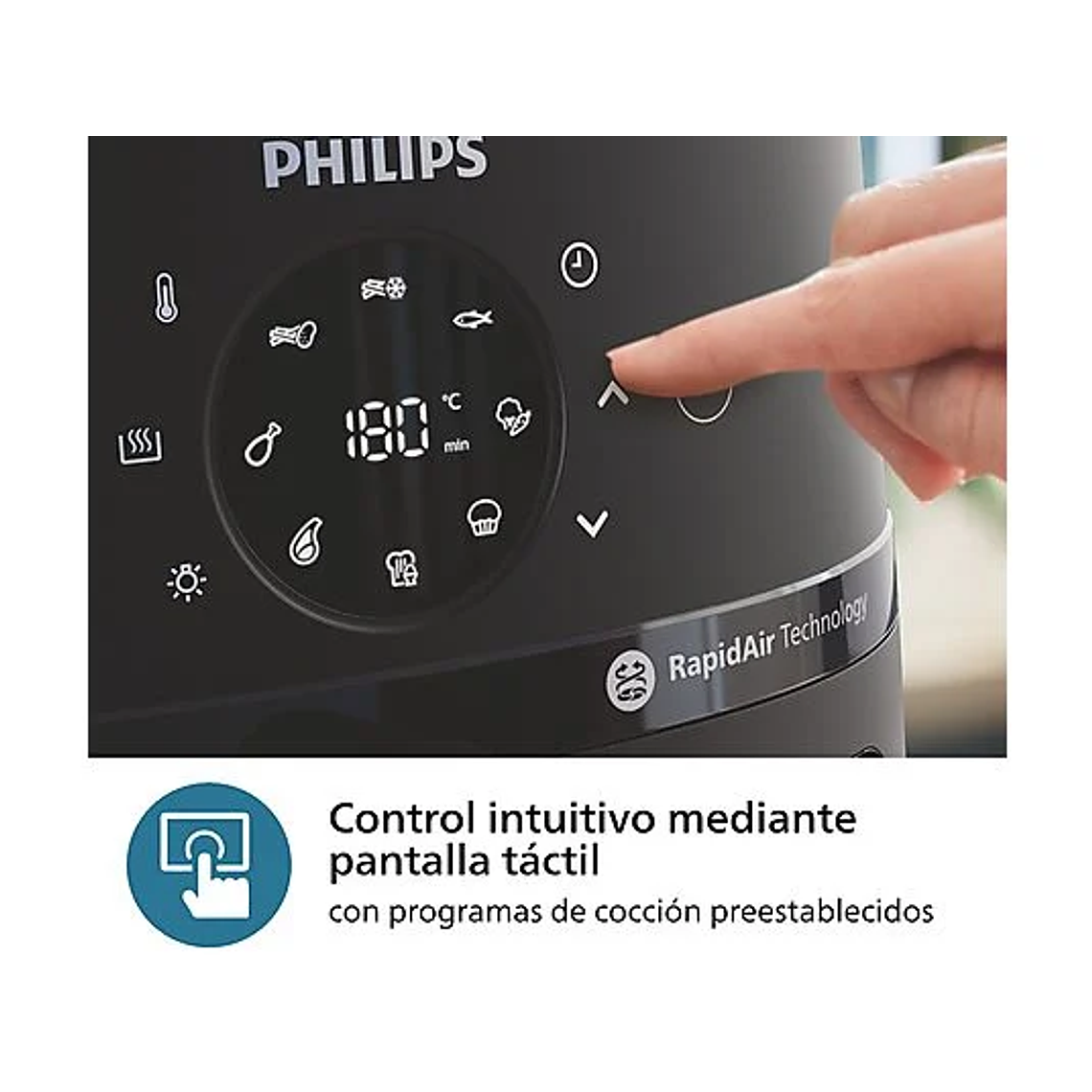 Freidora de aire Philips Airfryer con Ventanta 6.2 lts 6
