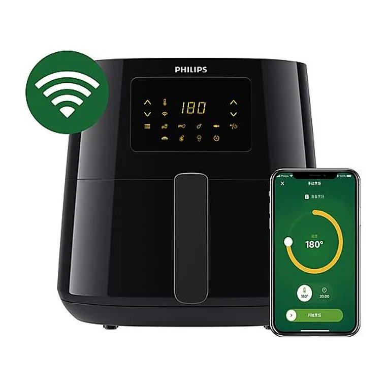 Freidora de aire - PHILIPS HD9280/70, 2000 W, Negro 1